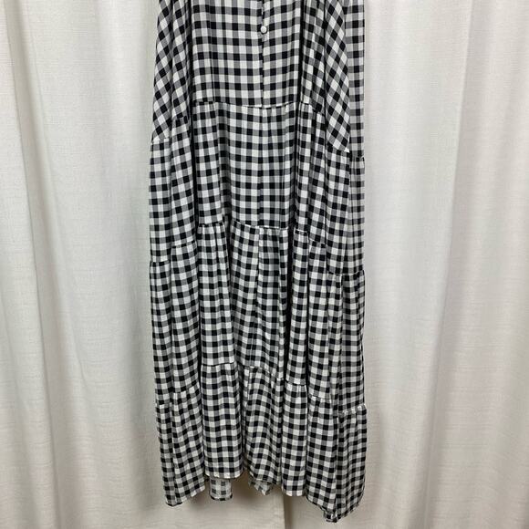 Torrid Black Gingham Gauze Halter Tiered Maxi Dress Sz.3 NWT - Picture 13 of 16